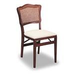 Quality French Cane Hardwood Folding Chairs